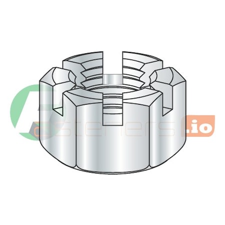 Hex Nut, 3/8-24, Steel, Zinc Plated, 21/64 In Ht, 500 PK